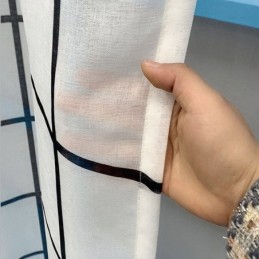 Gallermönster Voilegardin Måttbeställd Gardin Transparenta Gardiner För Vardagsrum Sovrum