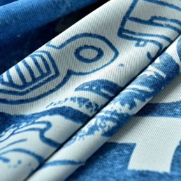 Mörkläggningsgardin Med Mönster I Blått Och Rymdmönster, Måttbeställd, För Pojkar Och Barn I Sovrummet