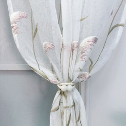 Moderna Broderade Tyllgardiner I Vass, Transparent Voile, Vardagsrum, Sovrum