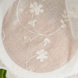 Vita Transparenta Gardiner Broderade Fönstergardiner Måttbeställda Gardindraperier Vardagsrum Sovrum