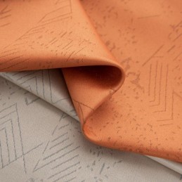 Mörkläggande Geometriska Jacquardgardiner För Vardagsrum