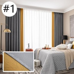 Mörkläggande Geometriska Jacquardgardiner För Vardagsrum