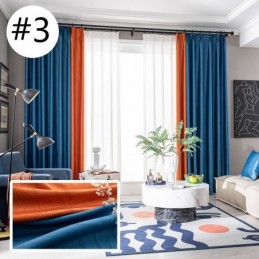 Mörkläggande Geometriska Jacquardgardiner För Vardagsrum