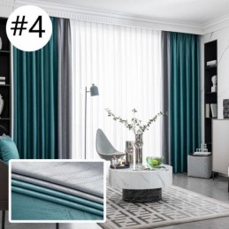 Mörkläggande Geometriska Jacquardgardiner För Vardagsrum