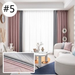 Mörkläggande Geometriska Jacquardgardiner För Vardagsrum