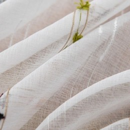 Nordiska Transparenta Gardiner Med Randmönster, Semi-Voile