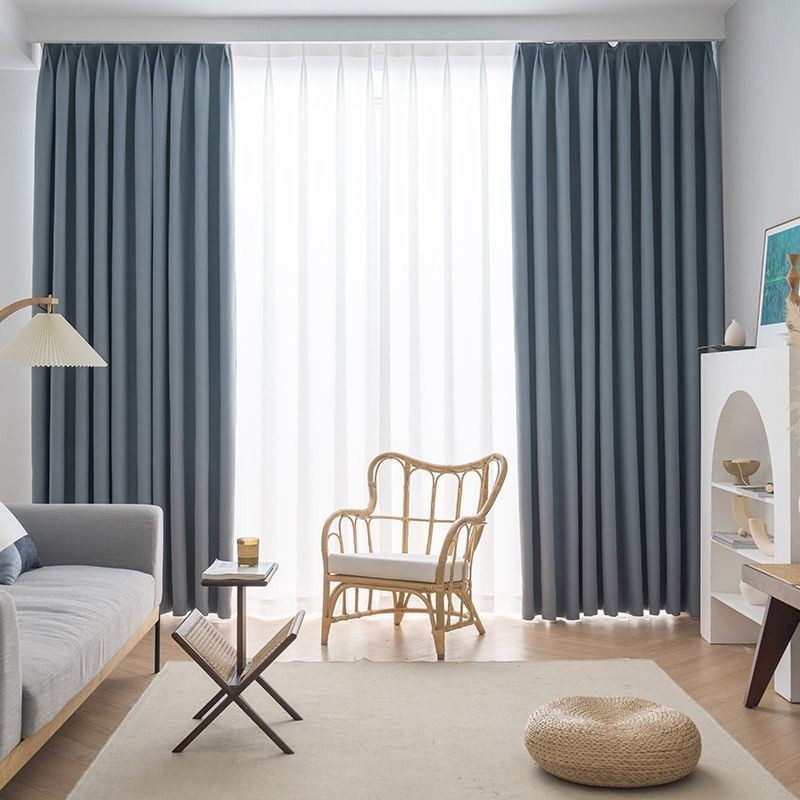 Nordiska Enfärgade Mörkläggningsgardiner För Vardagsrum