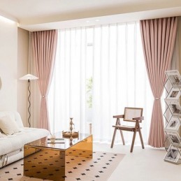 Nordiska Enfärgade Mörkläggningsgardiner För Vardagsrum