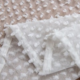 Vita Transparenta Gardiner, Måttbeställda, Präglade Voilegardiner För Vardagsrum/Sovrum