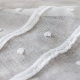 Vita Transparenta Gardiner, Måttbeställda Gardiner, Broderade Tyllgardiner För Vardagsrum