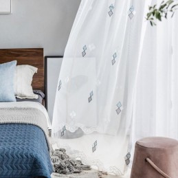 Exklusiv Broderig Gardin Måttbeställd Gardin Heminredning Transparent Vardagsrumssovrum