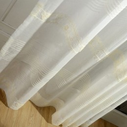 Broderad Transparent Gardin Måttbeställd Minimalistisk Klassisk Voile Vardagsrum Sovrum