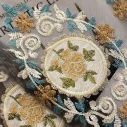 Broderad Tyllgardin Måttbeställd Gardin Europeisk Lyxig Transparent Voile Vardagsrum