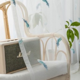 Fjäderbroderad Transparent...