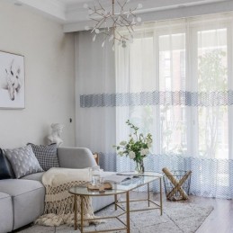 Andningsbar Transparent Gardin, Måttbeställd Gardin, Dekorativ Tyllvoile För Vardagsrum, Europeisk