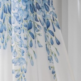 Modern, Skir Gardin, Måttbeställd, Gardin Med Växttryck, Voile, Fönster, För Vardagsrum, Balkong