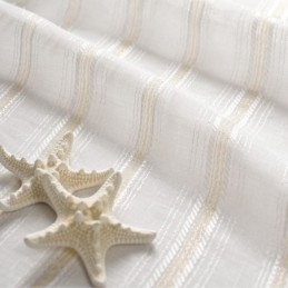 Nordisk Transparent Gardin, Måttbeställd, Randig Tyll, För Vardagsrum Och Sovrum