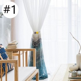 Nordisk Stil, Transparent Gardin, Måttbeställd, Tryckt Voile, Vardagsrum, Sovrum