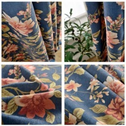 Vardagsrumsgardin Måttbeställd Gardin Blå Magnificent Print Sovrumsgardin Fönsterdekoration