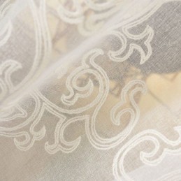 Broderad Transparent Gardin Måttbeställd Vit Dekoration Fönstergardin Vardagsrum Sovrum