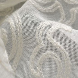 Broderad Transparent Gardin Måttbeställd Vit Dekoration Fönstergardin Vardagsrum Sovrum