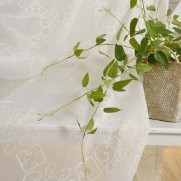 Nordisk Voilegardin Måttbeställd Gardin Broderade Transparenta Gardiner Vardagsrum Sovrum