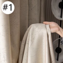 Mörkläggande Geometriska Jacquardgardiner För Vardagsrum