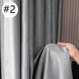 Mörkläggande Geometriska Jacquardgardiner För Vardagsrum