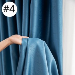 Mörkläggande Geometriska Jacquardgardiner För Vardagsrum