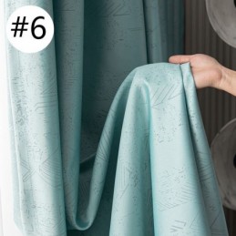 Mörkläggande Geometriska Jacquardgardiner För Vardagsrum