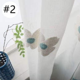 Mer Transparent Broderigardin Måttbeställd Gardin Dekorativ Blommig Vardagsrumssovrum