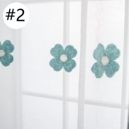 Mer Transparent Broderigardin Måttbeställd Gardin Dekorativ Blommig Vardagsrumssovrum