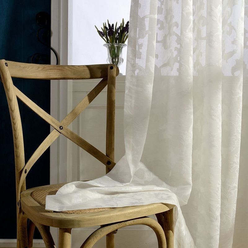 Vit, Transparent Gardin, Måttbeställd, Tyll, Genomskinlig, Vardagsrum, Sovrum