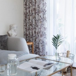 Botaniskt Tryckt Gardin Måttbeställd Gardin Tyll Transparent För Vardagsrum/Sovrum