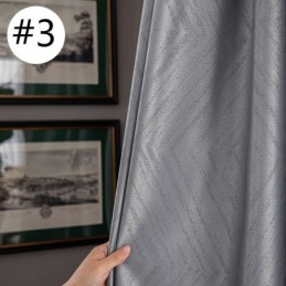 Mörkläggande Geometriska Jacquardgardiner För Vardagsrum