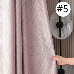 Mörkläggande Geometriska Jacquardgardiner För Vardagsrum