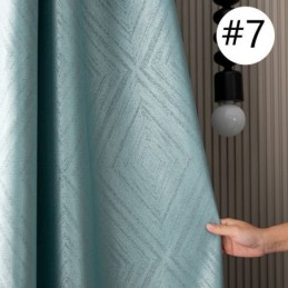 Mörkläggande Geometriska Jacquardgardiner För Vardagsrum