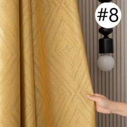 Mörkläggande Geometriska Jacquardgardiner För Vardagsrum