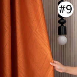 Mörkläggande Geometriska Jacquardgardiner För Vardagsrum