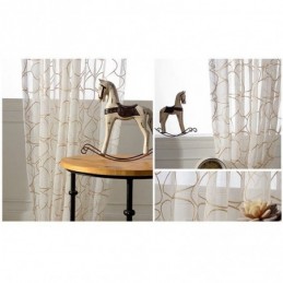 Modern Broderad Tyllgardin Måttbeställd Voile Gardin För Vardagsrum