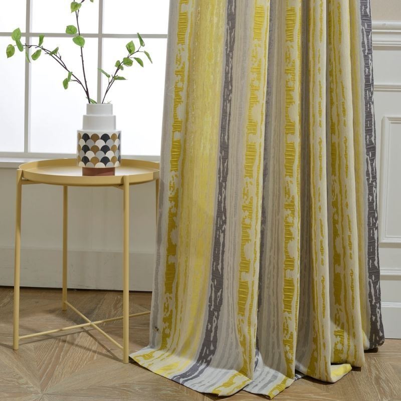 Mörkläggningsgardin I Modern Max-Stil, Måttbeställd, Abstrakt Precisionsjacquard, Sovrum