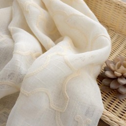 Nordisk Broderig Gardin Måttbeställd Gardin Bomull Transparent Vardagsrumssovrum