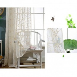 Nordisk Broderig Gardin Måttbeställd Gardin Bomull Transparent Vardagsrumssovrum