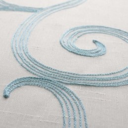 Andningsbar, Skir Gardin, Måttbeställd Gardin, Lyckosamma Moln, Broderad, Vardagsrum