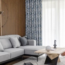 Lantlig Stil Bomullslinnegardin Måttbeställd Halvmörkläggande Mönstrad Gardin För Sovrum Burspråk