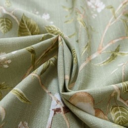 Mörkläggningsgardin I Bomull Och Linne, Måttbeställd, Amerikanskt Tryck, Andningsbar Fönsterpanel, Sovrum