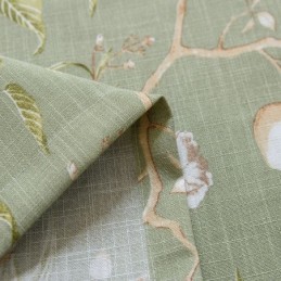 Mörkläggningsgardin I Bomull Och Linne, Måttbeställd, Amerikanskt Tryck, Andningsbar Fönsterpanel, Sovrum