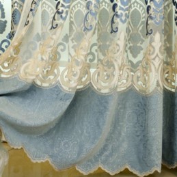 Gardiner I Europeisk Stil, Måttbeställda Gardingardiner, Enkla Broderade Gardiner För Vardagsrum Och Sovrum