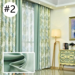 Mörkläggningsgardin Måttbeställd Gardin Lövmönster Fönster