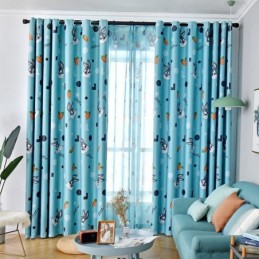 Mörkläggningsgardin Måttbeställd Gardin Tecknad Tryckt Barnrum